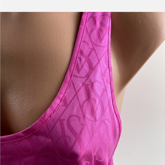 Victoria secret satin  racer back logo cami in Fushia size xL - Picture 5 of 14